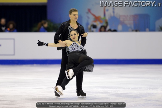 2013-03-01 Milano - World Junior Figure Skating Championships 0847 Alessia Busi-Andrea Fabbri ITA